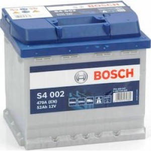 ΜΠΑΤΑΡΙΑ BOSCH S4002 52AH 470AEN - 2 ΧΡΟΝΙΑ ΓΡΑΠΤΗ ΕΓΓΥΗΣΗ-ΔΩΡΕΑΝ DELIVERY & ΤΟΠΟΘΕΤΗΣΗ ΣΕ ΟΛΗ ΤΗ ΘΕΣΣΑΛΟΝΙΚΗ