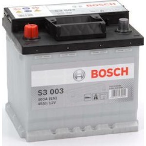 ΜΠΑΤΑΡΙΑ BOSCH S3003 45AH 400AEN - 2 ΧΡΟΝΙΑ ΓΡΑΠΤΗ ΕΓΓΥΗΣΗ-DELIVERY & ΤΟΠΟΘΕΤΗΣΗ ΣΕ ΟΛΗ ΤΗ ΘΕΣΣΑΛΟΝΙΚΗ