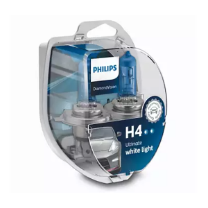 PHILIPS H4 12V 55W DIAMOND VISION 5000k 2τμχ 12342DVS2