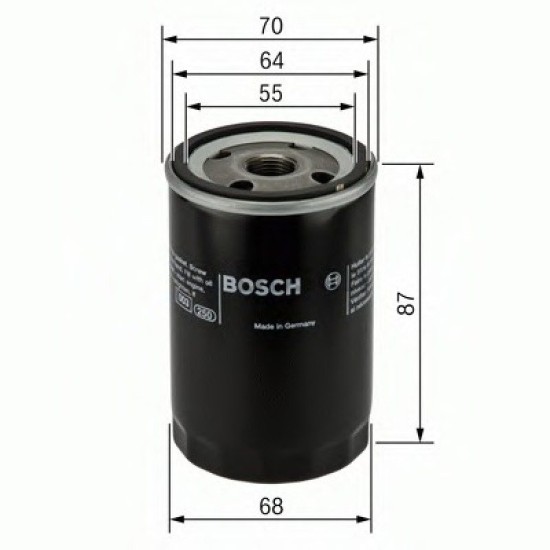 ΦΙΛΤΡΟ ΛΑΔΙΟΥ BOSCH FIAT, LANCIA, MITSUBISHI, HONDA, VOLVO, NISSAN 0986452041 ΦΙΛΤΡΟ ΛΑΔΙΟΥ BOSCH FIAT, LANCIA, MITSUBISHI, HONDA, VOLVO, NISSAN 0986452041